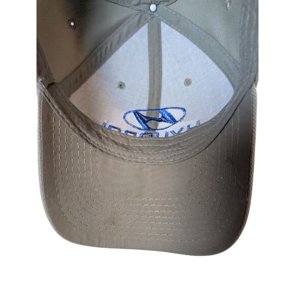 Hyundai Car Hat Tan/Blue Canvas Snapback Trucker Cap One Size - Picture 4 of 6